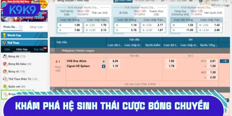 Trải nghiệm cá cược bóng chuyền siêu hấp dẫn