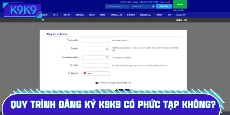 Quá trình đăng ký tài khoản game cực kỳ đơn giản